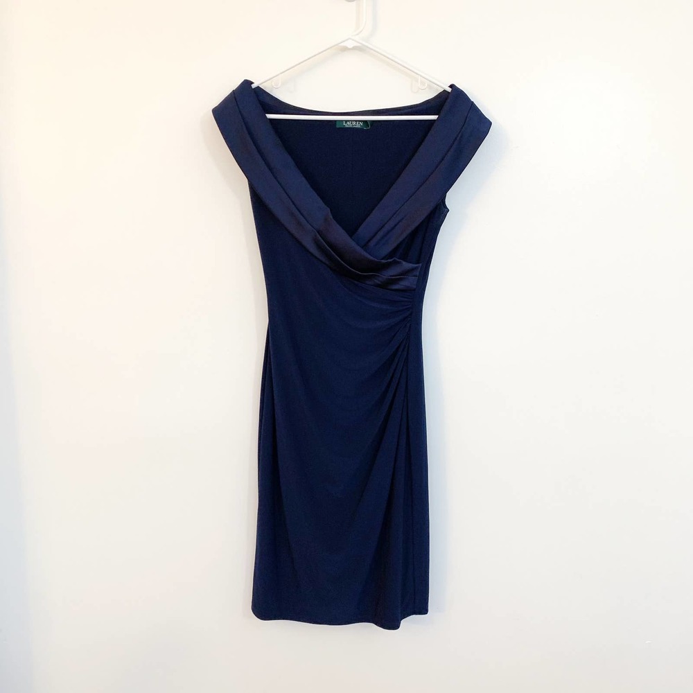 Lauren Ralph Lauren Cold Shoulder Ruched Dress